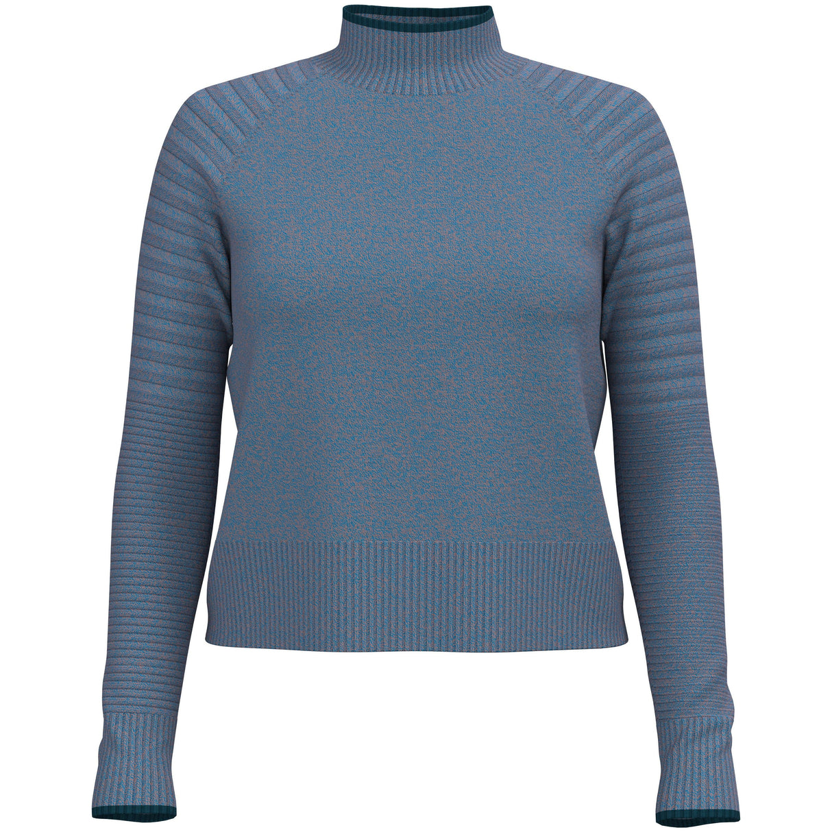 Smartwool Womens Edgewood Mock Neck Sweater  -  Small / Violet Blue Marl