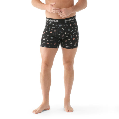 Smartwool Mens Merino Print Boxer Brief  - 