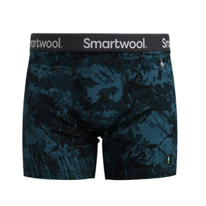 Smartwool Mens Merino Print Boxer Brief  -  Small / Twilight Blue Mountain