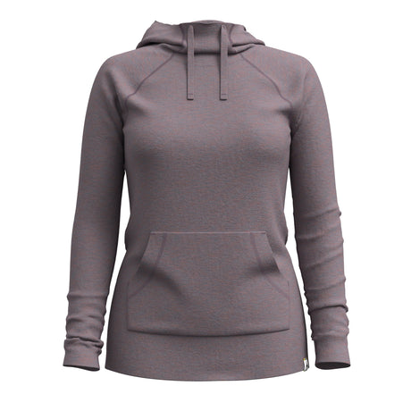 Smartwool Womens Thermal Merino Drape Neck Hoodie  -  Small / Chalk Violet Heather