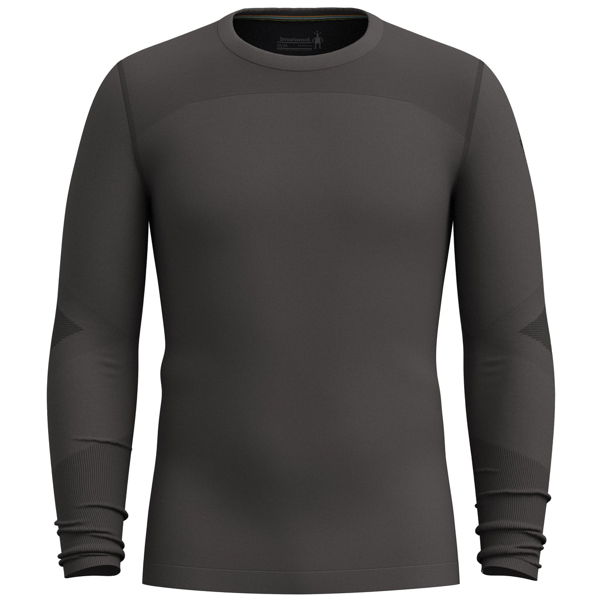 Smartwool Mens Intraknit Thermal Merino Base Layer Crew  -  Small / Charcoal/Black