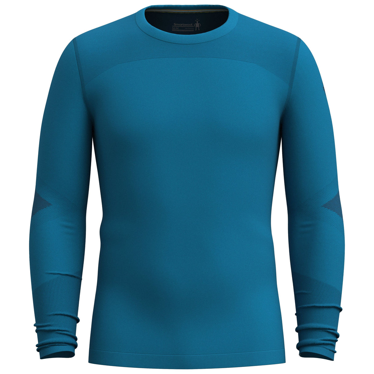 Smartwool Mens Intraknit Thermal Merino Base Layer Crew  -  Small / Nival Blue/Deep Navy