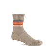 Sockwell Mens Plantar Cush Crew II Firm Compression Crew Socks  -  Medium/Large / Khaki