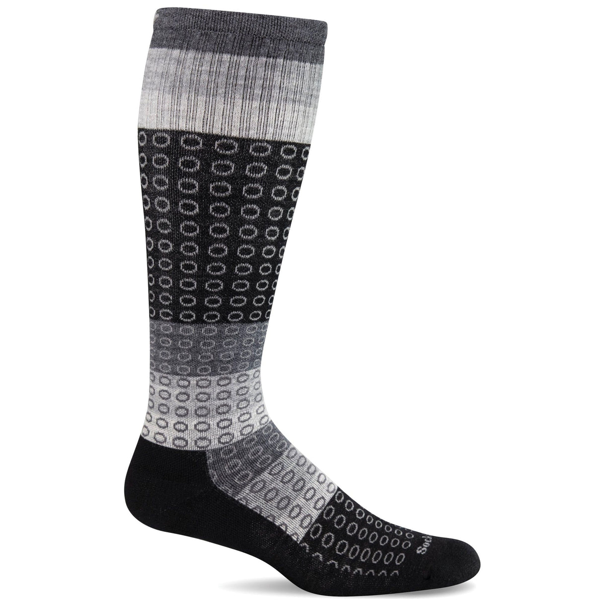 Sockwell Womens Full Circle Wide Calf Fit Moderate Compression Knee High Socks  -  Small/Medium / Black