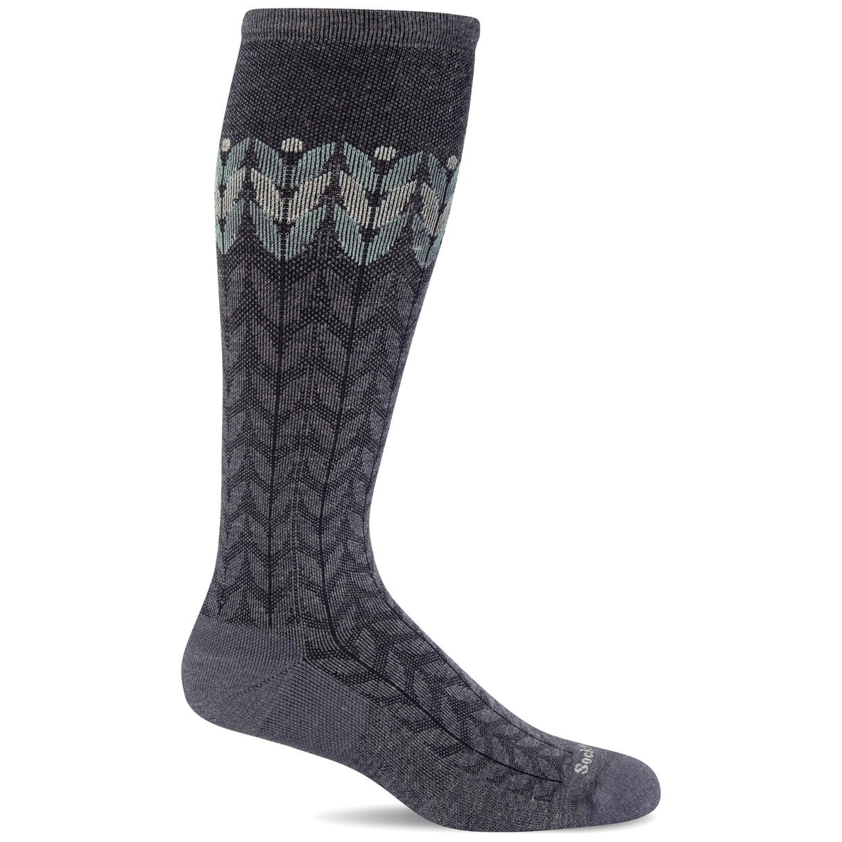 Sockwell Womens Bean Stalk Moderate Compression Socks  -  Medium/Large / Denim