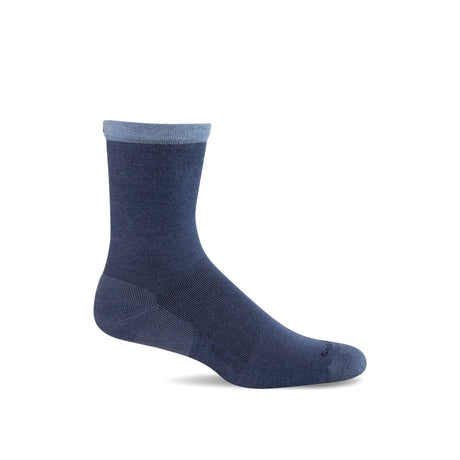 Sockwell Womens Plantar Cush Basic Essential Comfort Crew Socks  -  Small/Medium / Denim