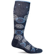 Sockwell Womens Block Print Moderate Compression Knee-High Socks  -  Small/Medium / Denim