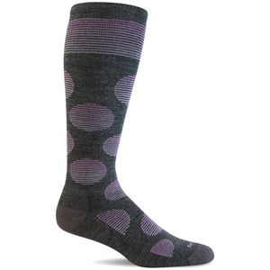 Sockwell Womens Featherweight Dot Moderate Compression Knee-High Socks  -  Small/Medium / Charcoal