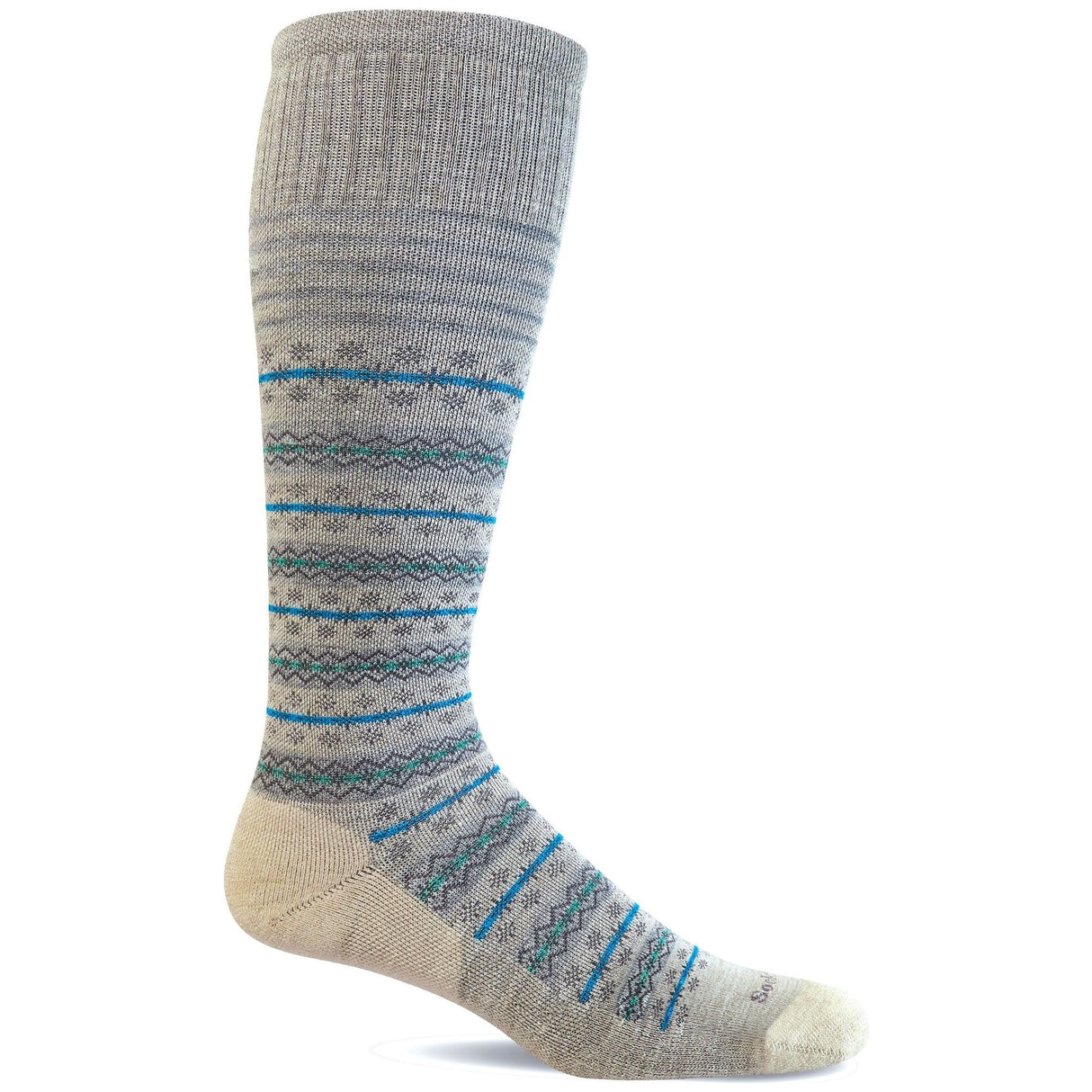 Sockwell Womens Mini Fairisle Moderate Compression Knee-High Socks  -  Small/Medium / Barley