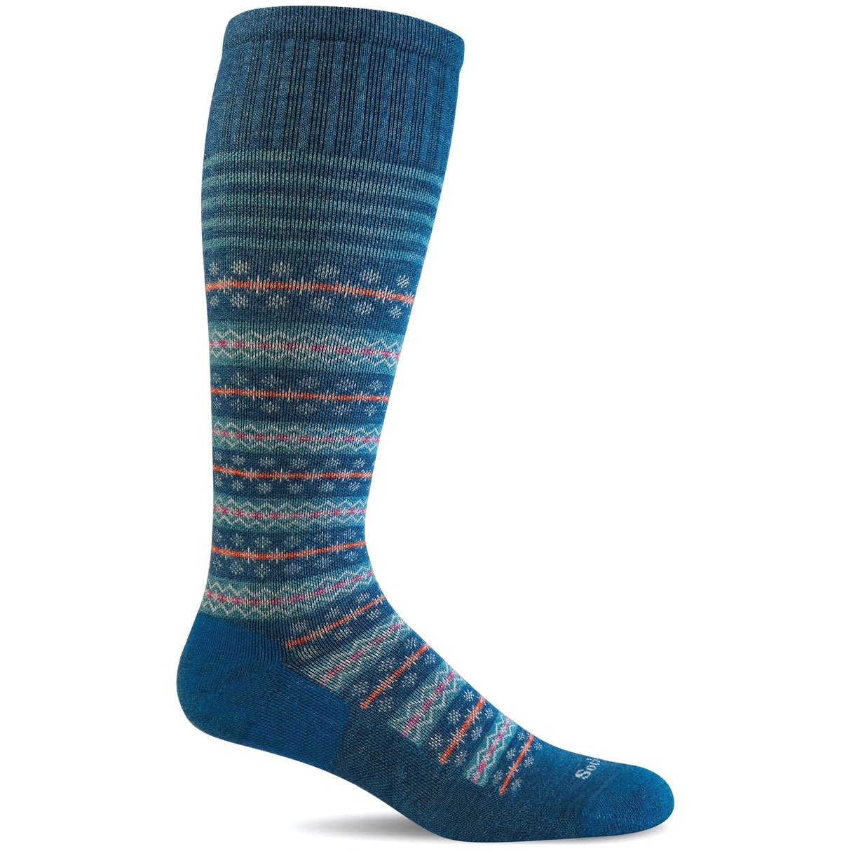 Sockwell Womens Mini Fairisle Moderate Compression Knee-High Socks  -  Small/Medium / Blueridge