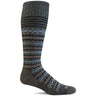 Sockwell Womens Mini Fairisle Moderate Compression Knee-High Socks  -  Small/Medium / Charcoal