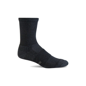 Sockwell Mens Walk About Crew Moderate Compression Socks  -  Medium/Large / Black