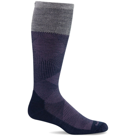 Sockwell Mens Diamond Dandy Moderate Compression Socks  -  Medium/Large / Navy