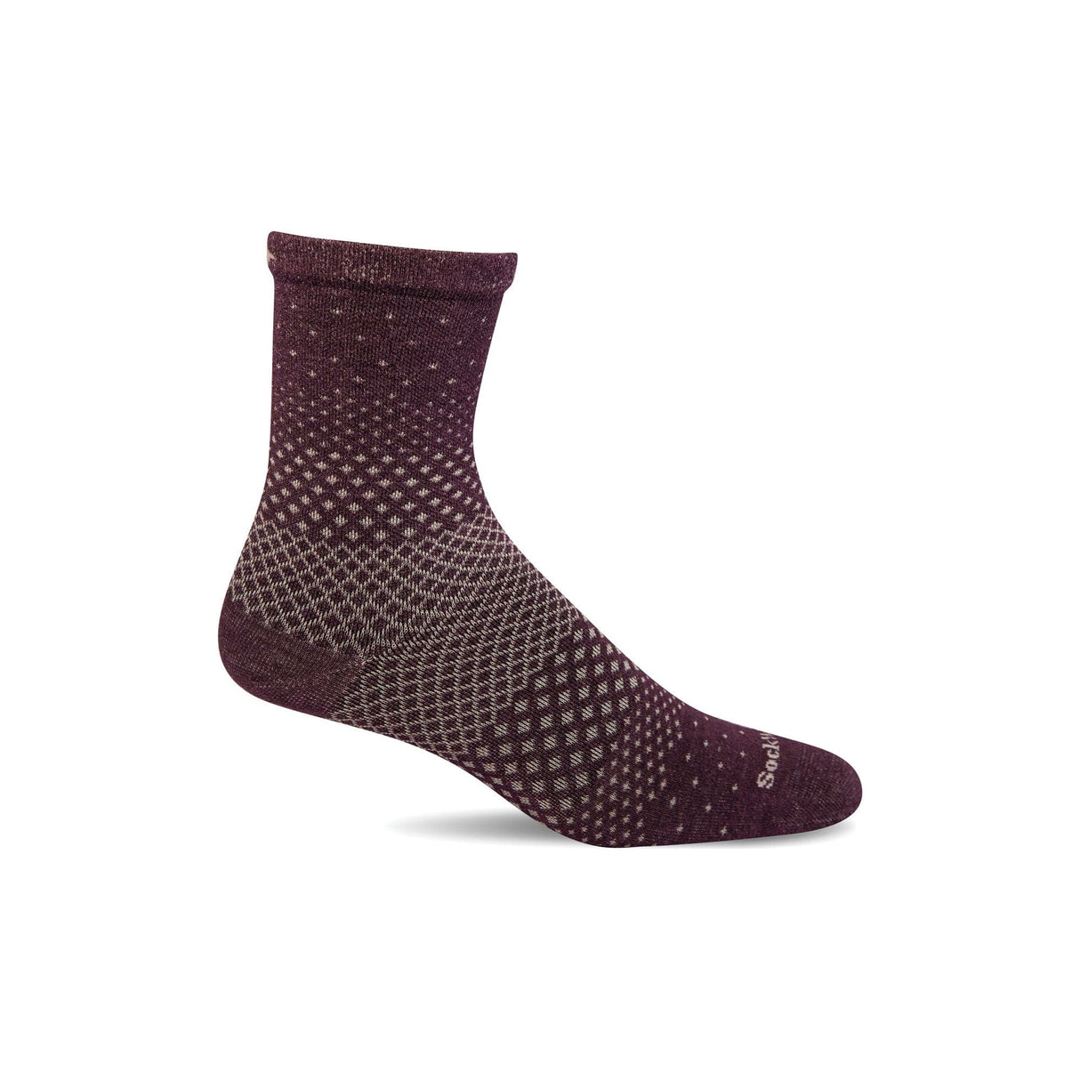 Sockwell Womens Plantar Ease Firm Compression Crew Socks  -  Small/Medium / Blackberry