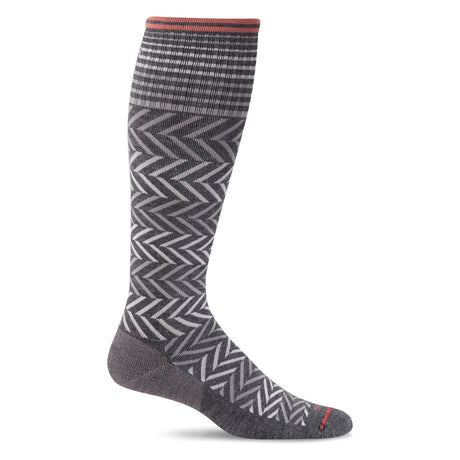 Sockwell Womens Chevron Moderate Compression Socks  -  Small/Medium / Charcoal