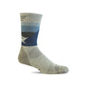 Sockwell Mens Modern Mountain Moderate Compression Crew Socks  -  Medium/Large / Natural