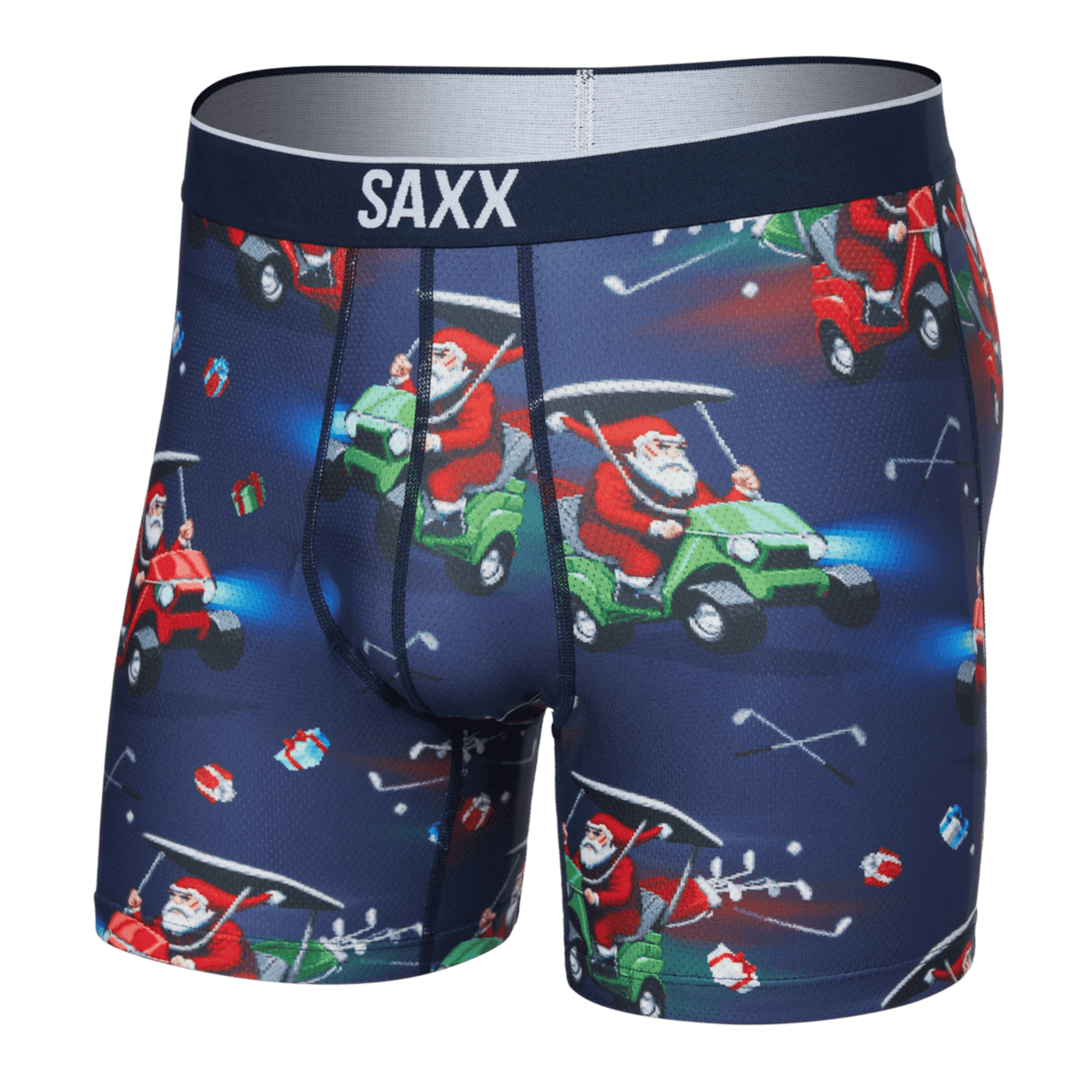 SAXX Mens Volt Breathable Mesh Boxer Brief  -  Small / Open Sleigh - Navy