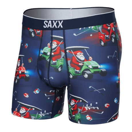 SAXX Mens Volt Breathable Mesh Boxer Brief  -  Small / Open Sleigh - Navy