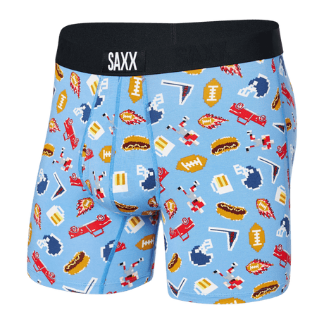 SAXX Mens Ultra Boxer Fly  -  X-Small / Football Gamer Blue