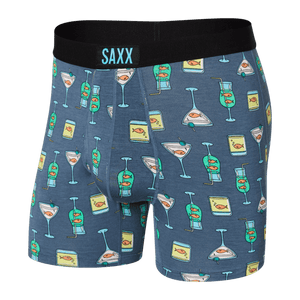 SAXX Mens Ultra Boxer Fly  -  X-Small / Nautical Nightcap Blue