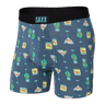 SAXX Mens Ultra Boxer Fly  -  X-Small / Nautical Nightcap Blue