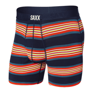 SAXX Mens Ultra Boxer Fly  -  Large / Navy Banner Stripe