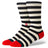 Stance Breton Crew Socks  -  Large / Black/White