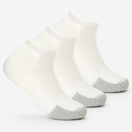 Thorlo Tennis Maximum Cushion Low-Cut 3-Pack Socks  -  Medium / White