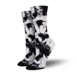 Bambukas Tie-Dye Socks  -  One Size Fits Most / Black/White