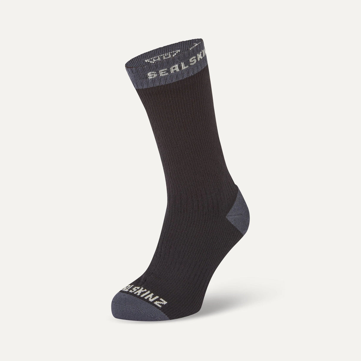 Sealskinz Wiveton Waterproof Warm Weather Mid Length Socks  -  Small / Black