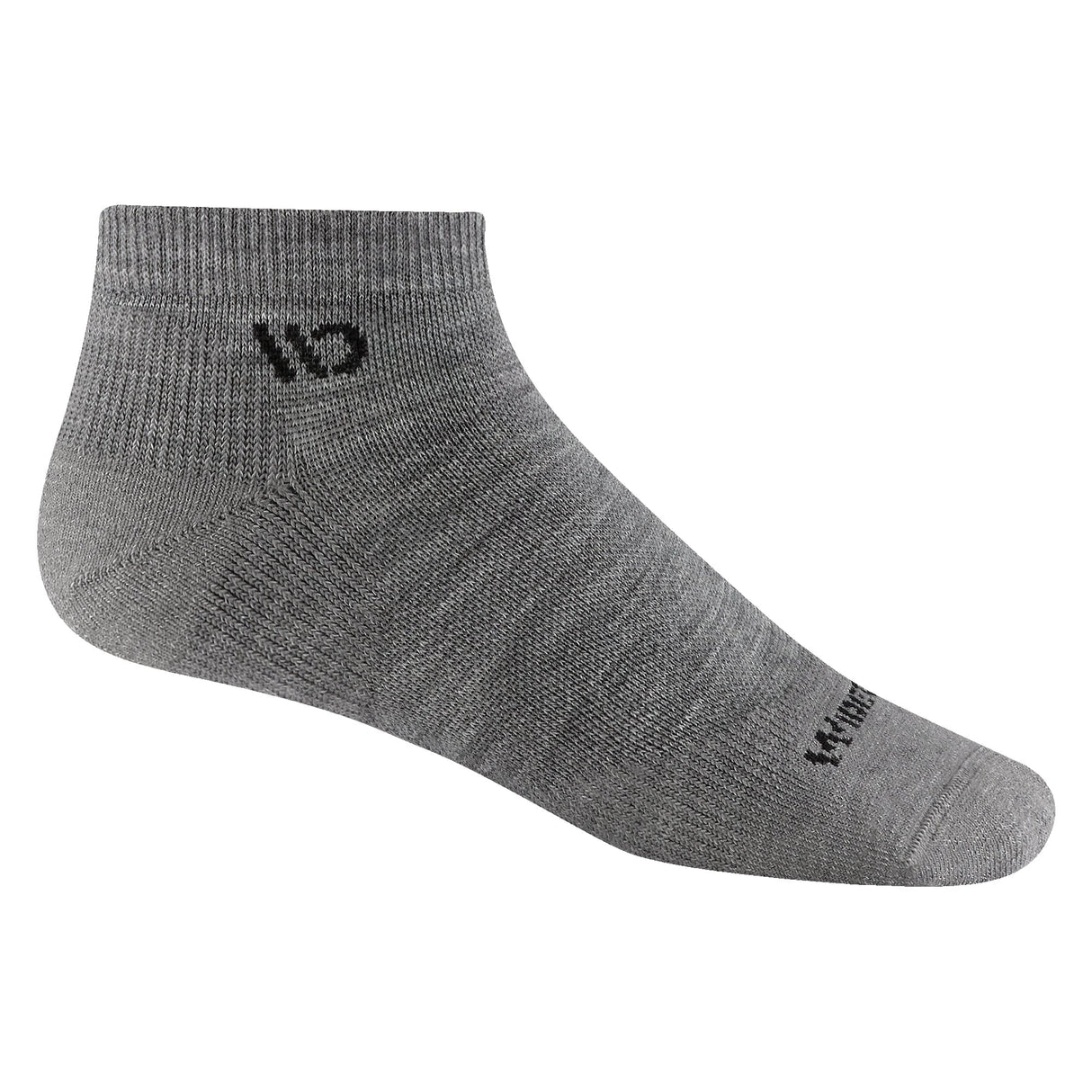 Wide Open Mens Solid Cushioned No Show Socks  -  Medium / Light Gray