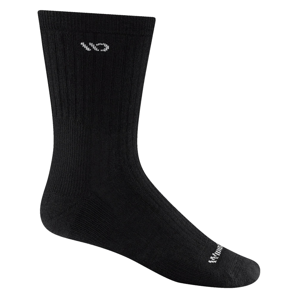 Wide Open Mens Solid Cushioned Micro Crew Socks  -  Medium / Black