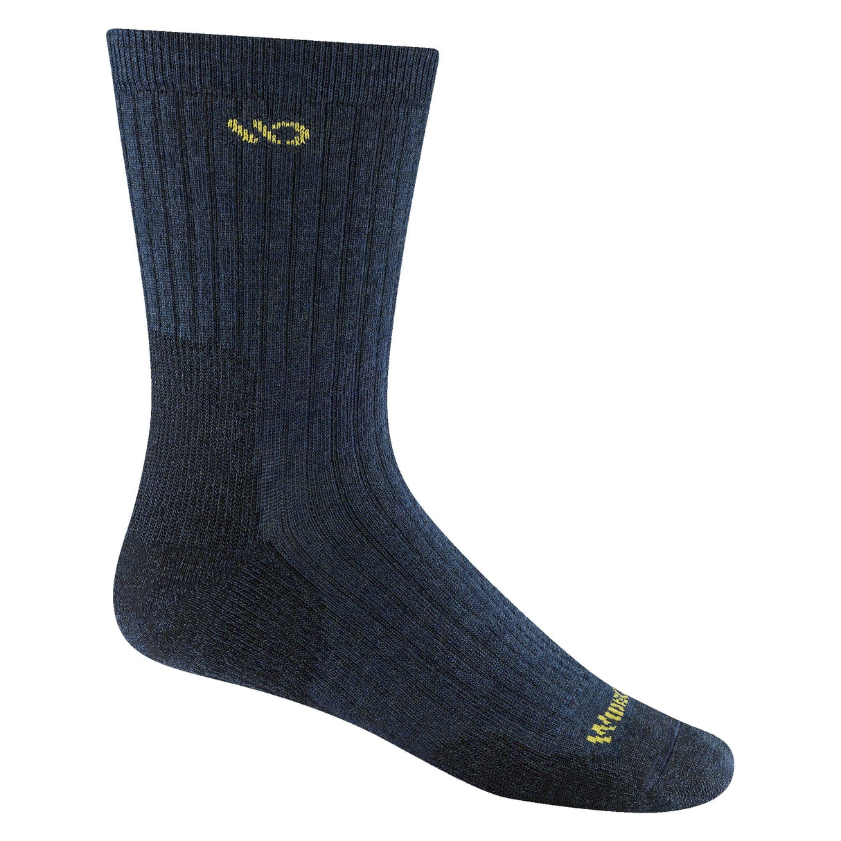 Wide Open Mens Solid Cushioned Micro Crew Socks  -  Medium / Denim