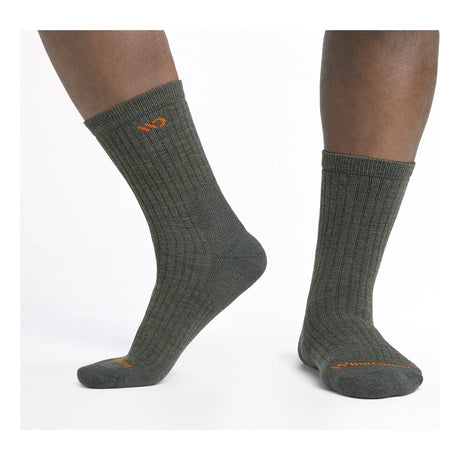 Wide Open Mens Solid Cushioned Micro Crew Socks  - 