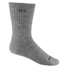 Wide Open Mens Solid Cushioned Micro Crew Socks  -  Medium / Light Gray