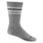 Wide Open Mens Vintage Stripe Cushioned Crew Socks  -  Medium / Light Gray