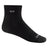 Wide Open Mens Solid Cushioned Quarter Socks  -  Medium / Black