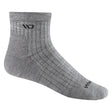 Wide Open Mens Solid Cushioned Quarter Socks  -  Medium / Light Gray