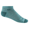 Wide Open Womens Solid Cushioned No Show Socks  -  Small / Light Teal