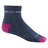 Wide Open Womens Single Stripe Cushioned Quarter Socks  -  Small / Denim