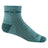 Wide Open Womens Single Stripe Cushioned Quarter Socks  -  Small / Light Teal