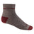 Wide Open Womens Single Stripe Cushioned Quarter Socks  -  Small / Taupe