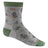 Wide Open Womens Foliage Lightweight Micro Crew Socks  -  Small / Light Gray