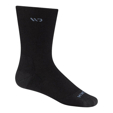 Wide Open Womens Solid Basic Cushioned Crew Socks  -  Small / Black