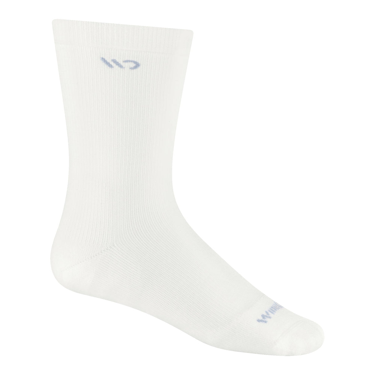 Wide Open Womens Solid Basic Cushioned Crew Socks  -  Small / White