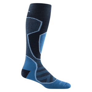 Darn Tough Mens Outer Limits Over-The-Calf Lightweight Ski & Snowboard Socks  -  Medium / Cobalt