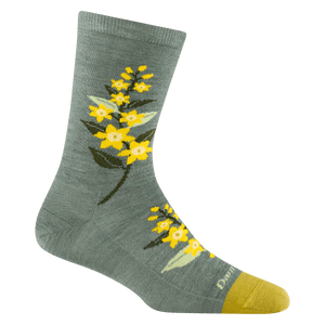 Darn Tough Womens Blossom Crew Lightweight Lifestyle Socks  -  Small / Seafoam