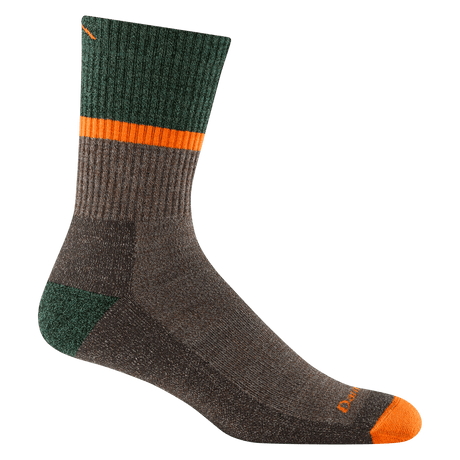 Darn Tough Mens Ranger Micro Crew Midweight Hiking Socks  -  Medium / Brown