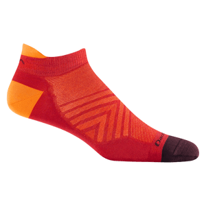 Darn Tough Mens Run No Show Tab No Cushion Ultra-Lightweight Running Sock  -  Medium / Race Red