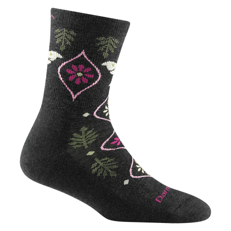 Darn Tough Womens Luna Micro Crew Midweight Hiking Socks - Clearance  -  Small / Charcoal